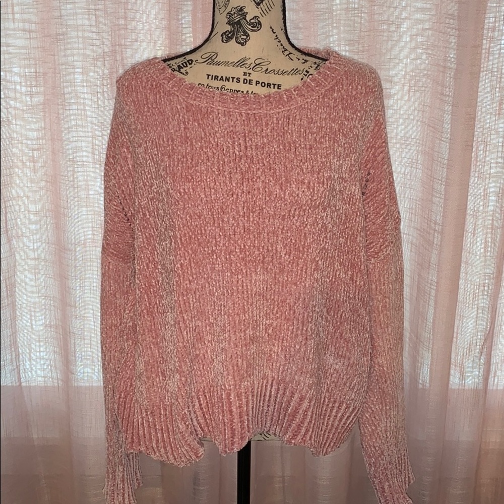 Altar’d State Eversoft Chenille Scalloped Sweater